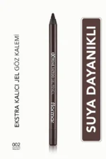 Flormar Suya Dayanıklı Jel Göz Kalemi (KOYU KAHVE) - Extreme Tattoo Gel Pencil - 002 Walnut -