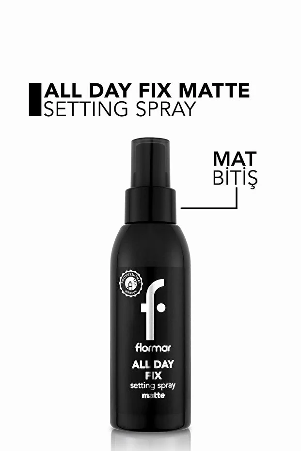 Flormar Mat Bitişli Makyaj Sabitleyici Sprey - All Day Fix Setting Spray - - Görsel 2