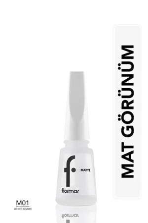 Flormar Oje - Matte Nail Enamel M01 White Board