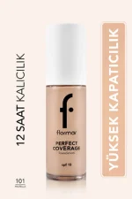 Flormar Perfect Coverage Yüksek Pigmentli & Yarı Parlak Bitişli SPF15 Fondöten