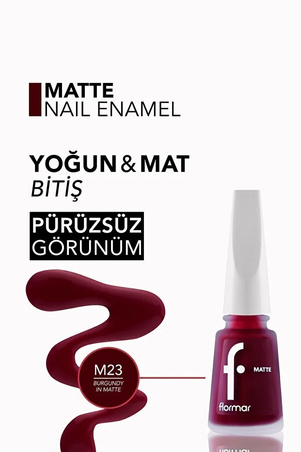 Flormar Matte Nail Enamel Oje M23 - Görsel 2