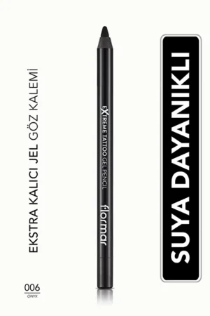 Flormar Suya Dayanıklı Jel Göz Kalemi (SİYAH)-extreme Tattoo Gel Pencil-006 Onyx-
